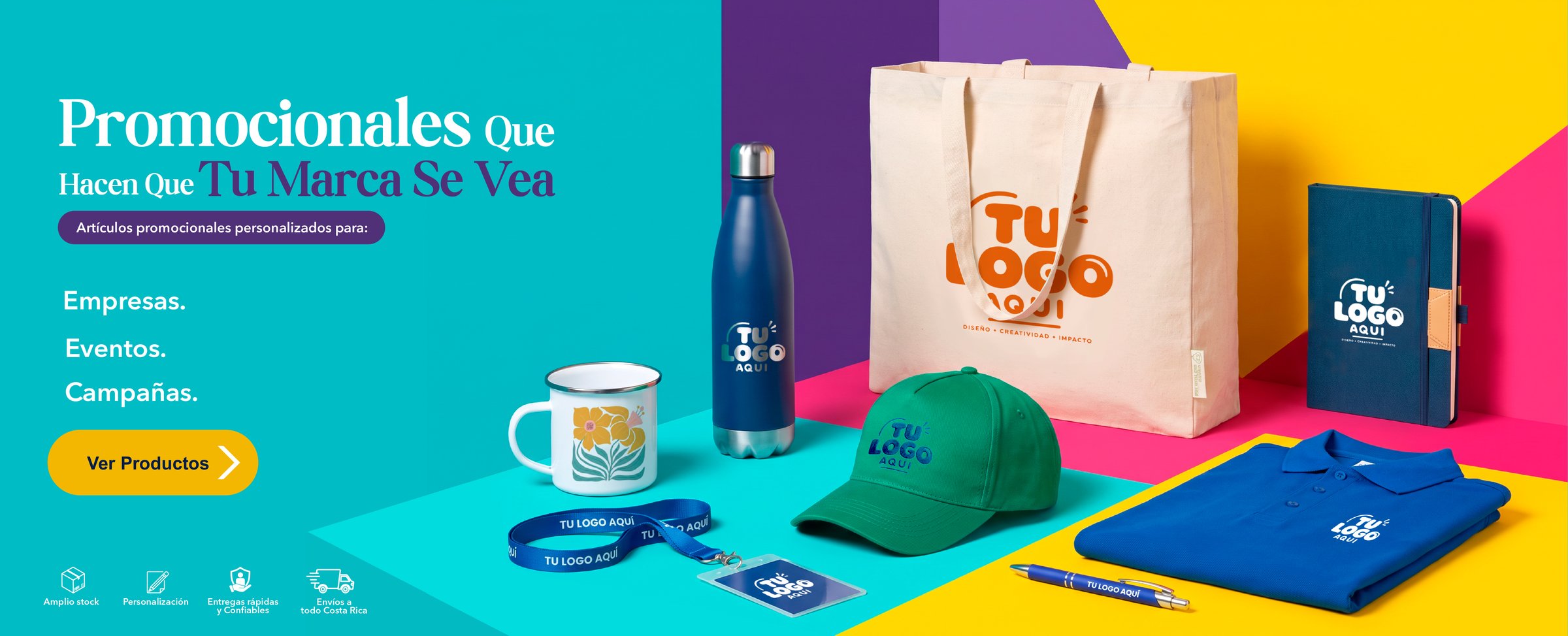 Promocionales que hacen que tu marca se vea — Artículos para empresas, eventos y campañas